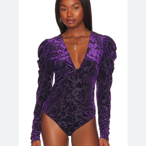 NWT Free People Magic Hour Bodysuit in Deep Sea Combo |Size Small - Picture 4 of 14